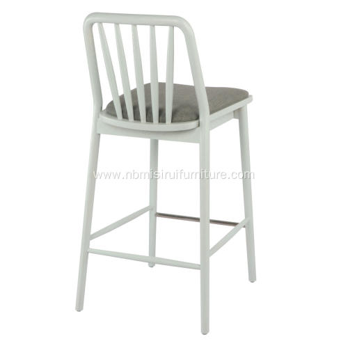 Minimalist bar chair white wooden frame bar stool